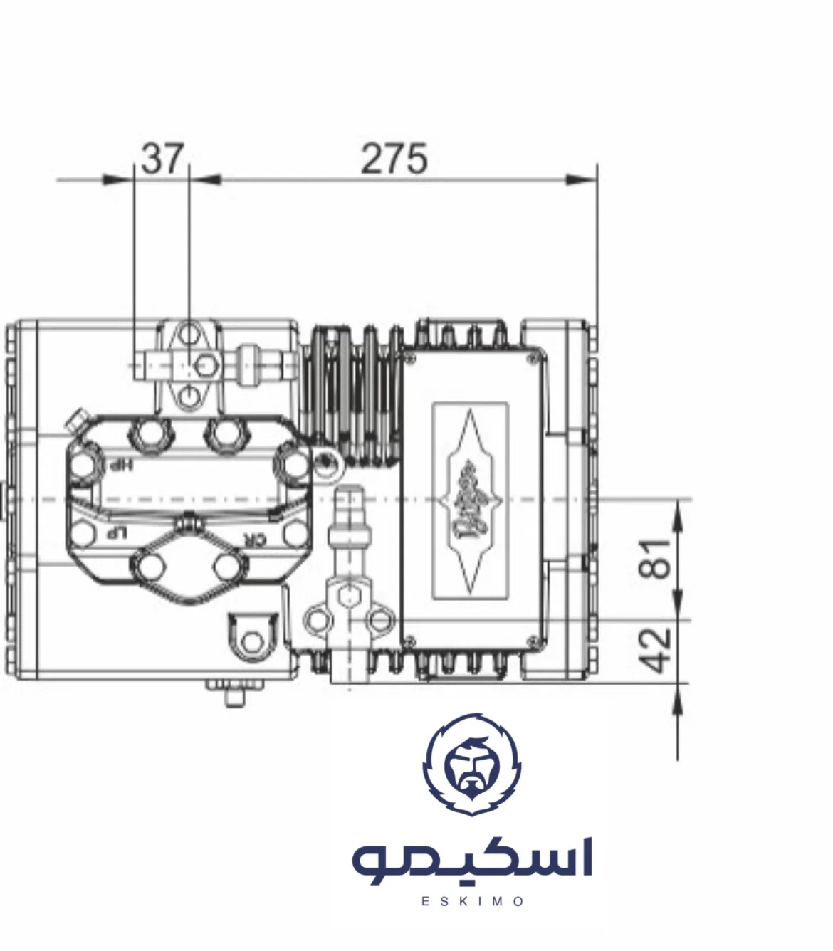 مدل 2DES-2 کمپرسور 2 اسب بخار پیستونی بیتزر