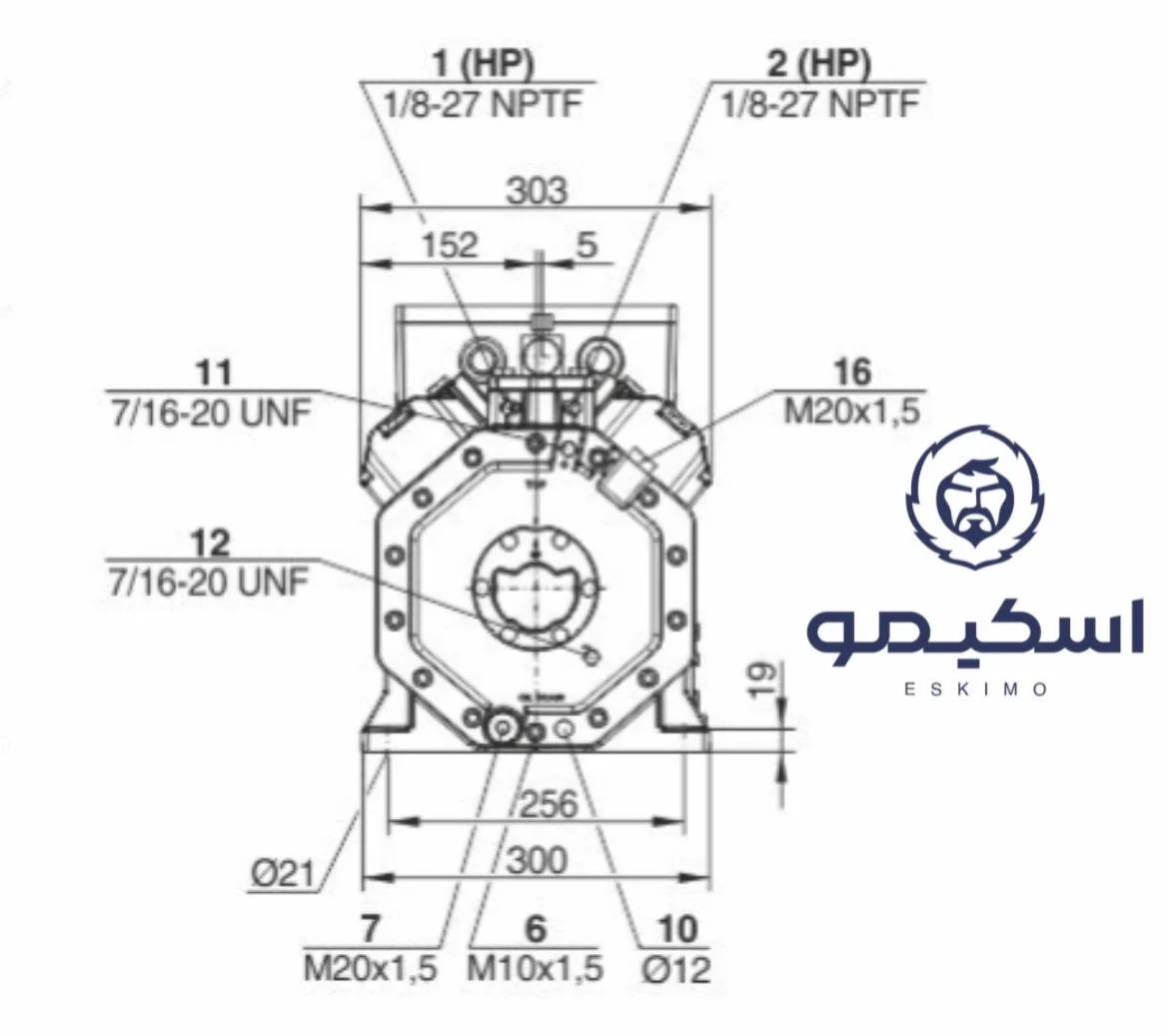 مدل 4VE-10 کمپرسور 10 اسب بخار پیستونی بیتزر