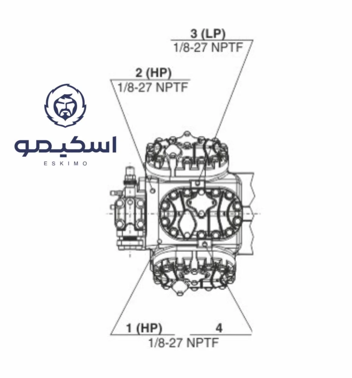 مدل 6HE-28 کمپرسور 25 اسب بخار پیستونی بیتزر