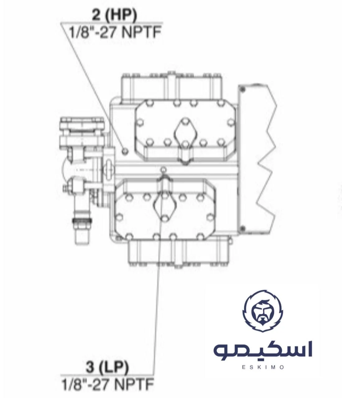 مدل 8GE-60 کمپرسور 60 اسب بخار پیستونی بیتزر